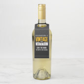  Origineel Zwart & Goud Lederen Geboorte Jaar Flessenhanger (Op fles)