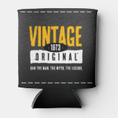 origineel zwart lederen geboortejaar blikjeskoeler (Voorkant)