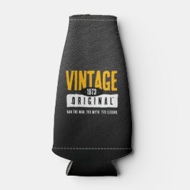 origineel zwart lederen geboortejaar flesjeskoeler