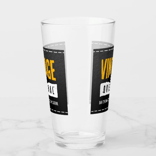  origineel zwart lederen geboortejaar glas (Links)