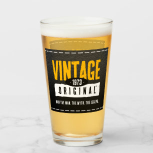  origineel zwart lederen geboortejaar glas