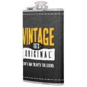  origineel zwart lederen geboortejaar heupfles (Links)