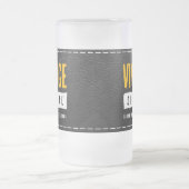 origineel zwart lederen geboortejaar matglas bierpul (Center)