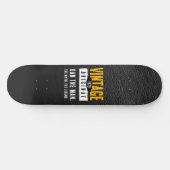  origineel zwart lederen geboortejaar persoonlijk skateboard (Horizontaal)