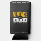  origineel zwart lederen geboortejaar seltzer blikjeskoeler (Achterkant)