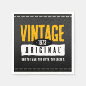  origineel zwart lederen geboortejaar servet (Voorkant)