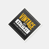  origineel zwart lederen geboortejaar servet (Hoek)