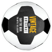  origineel zwart lederen geboortejaar voetbal (Gedraaid)