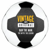  origineel zwart lederen geboortejaar voetbal (Voorkant)