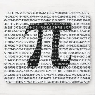 Origineel zwart nummer pi-dag wiskundig symbool muismat