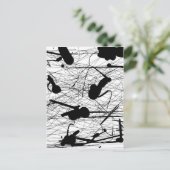 Origineel zwart plakbord briefkaart (Staand voorkant)