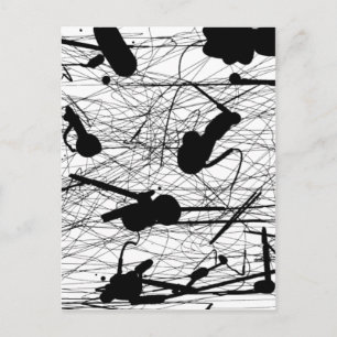 Origineel zwart plakbord briefkaart