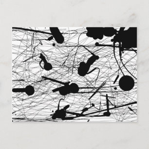 Origineel zwart plakbord briefkaart