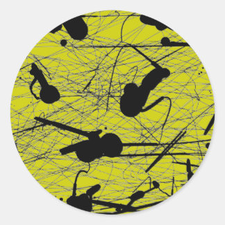 Origineel zwart plakbord ronde sticker