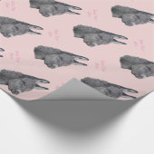 origineel zwart-wit afbeelding van een schattige e cadeaupapier (Hoek)