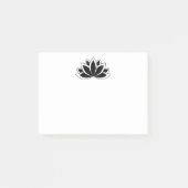 Origineel zwart wit boeddhissymbool Lotus flower Post-it® Notes (Voorkant)