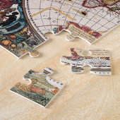 Originele 17e eeuw World-Map Latitude 1600s Legpuzzel (Zijkant)