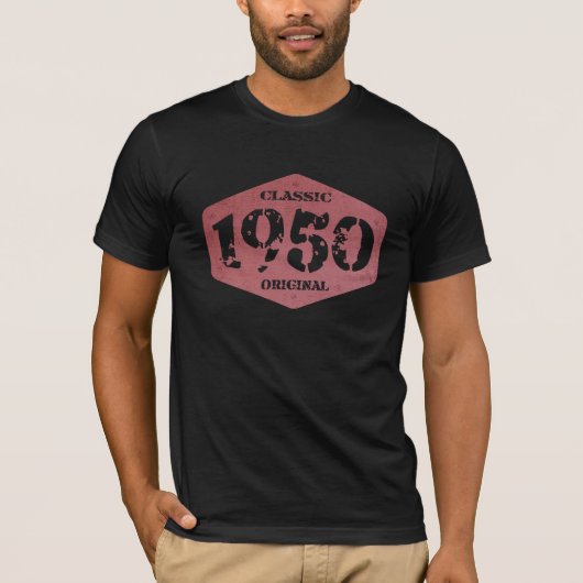 Originele 1950 75 jaar oude Limited Edition T-shirt (Voorkant)