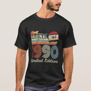 Originele 1990 Verjaardag Gitaar Muzikanten Casset T-shirt