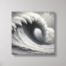 Originele 3D White Ocean Wave olieverfschilderij Canvas Afdruk