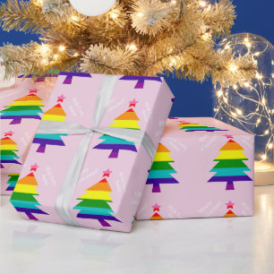 Originele 8 Stripes LGBT Pride Flag LGBTQ Kerstmis Cadeaupapier