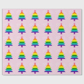 Originele 8 Stripes LGBT Pride Flag LGBTQ Kerstmis Cadeaupapier (Vlak)