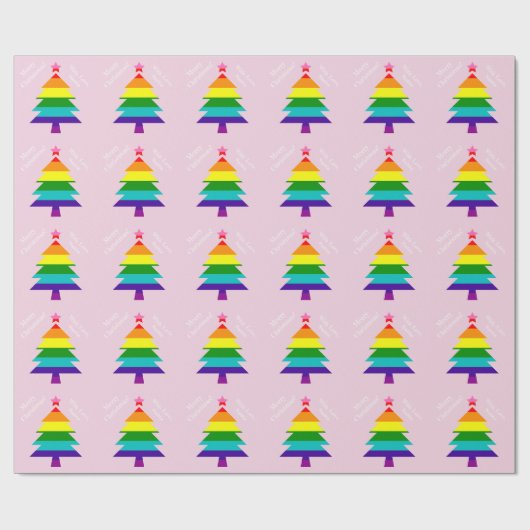 Originele 8 Stripes LGBT Pride Flag LGBTQ Kerstmis Cadeaupapier (Vlak)