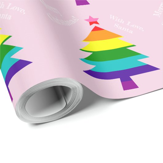 Originele 8 Stripes LGBT Pride Flag LGBTQ Kerstmis Cadeaupapier (Rol Hoek)