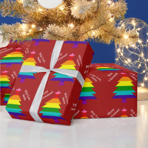 Originele 8 Stripes LGBT Pride Flag LGBTQ Kerstmis Cadeaupapier