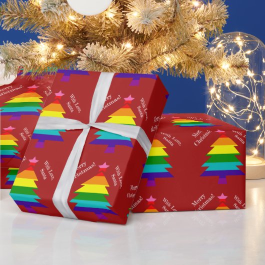 Originele 8 Stripes LGBT Pride Flag LGBTQ Kerstmis Cadeaupapier (Feestdagen)