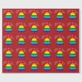 Originele 8 Stripes LGBT Pride Flag LGBTQ Kerstmis Cadeaupapier (Vlak)