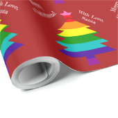 Originele 8 Stripes LGBT Pride Flag LGBTQ Kerstmis Cadeaupapier (Rol Hoek)
