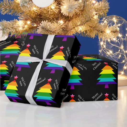 Originele 8 Stripes LGBT Pride Flag LGBTQ Kerstmis Cadeaupapier (Feestdagen)