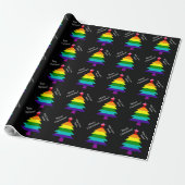 Originele 8 Stripes LGBT Pride Flag LGBTQ Kerstmis Cadeaupapier (Uitgerold)