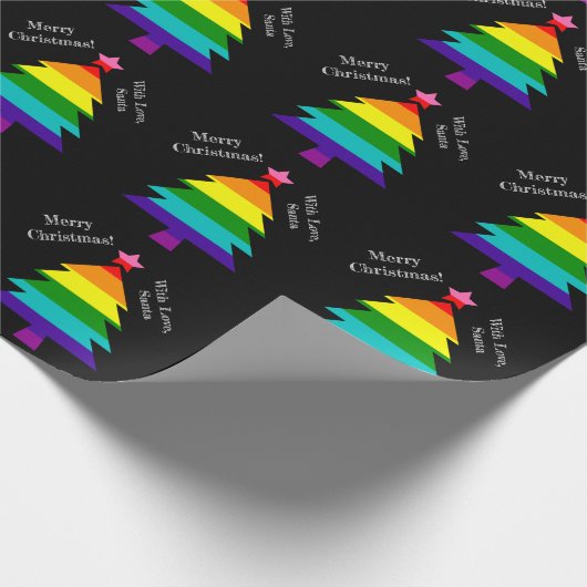 Originele 8 Stripes LGBT Pride Flag LGBTQ Kerstmis Cadeaupapier (Hoek)