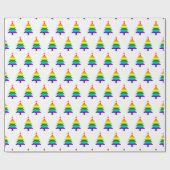 Originele 8 Stripes Pride Flag LGBTQ kerstboom Cadeaupapier (Vlak)