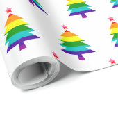 Originele 8 Stripes Pride Flag LGBTQ kerstboom Cadeaupapier (Rol Hoek)