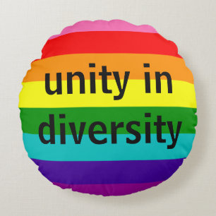 Originele 8 Stripes Regenboogvlag LGBT Aangepaste  Rond Kussen