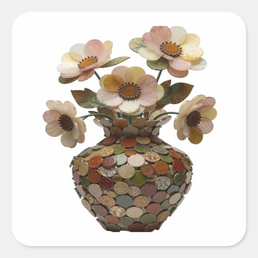 Originele Abstract Zilver Sticker (Voorkant)