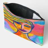Originele Abstracte Art Zipper Pouch Etui (Open)