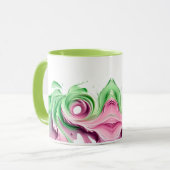 Originele abstracte beelden vol leven. mok (Voorkant links)