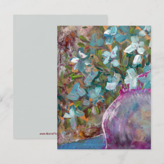 Originele abstracte bloemschildering van fijne kun briefkaart