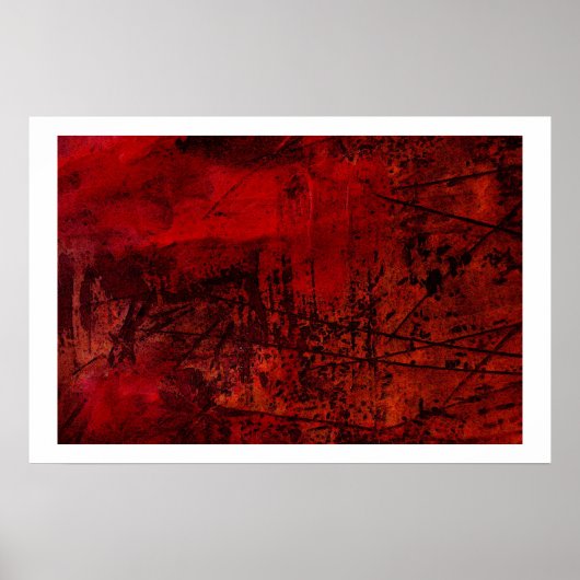 Originele Abstracte canvas afdrukken - Rode Abstra Poster (Voorkant)