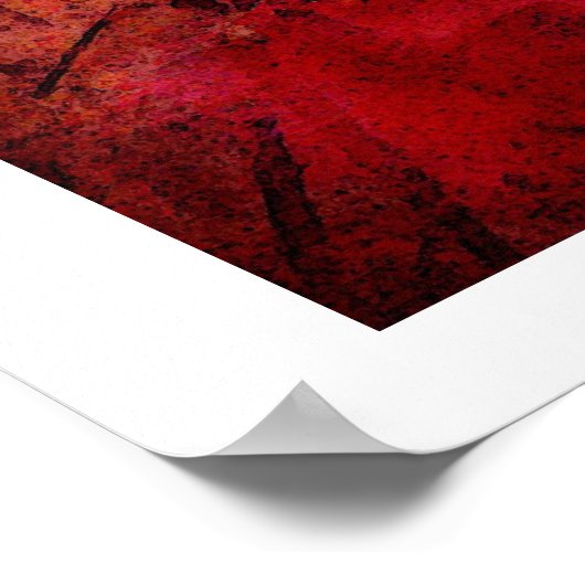 Originele Abstracte canvas afdrukken - Rode Abstra Poster (Hoek)