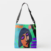 Originele Abstracte digitale kunst Crossbody Tas (Achterkant)