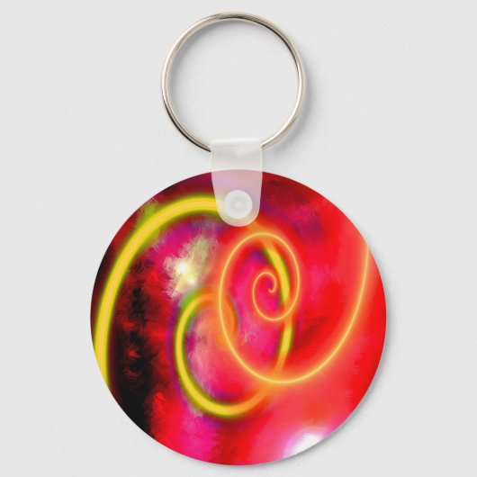 Originele Abstracte digitale kunst Sleutelhanger (Voorkant)