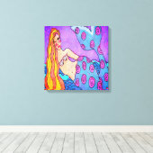 Originele Abstracte digitale zeemeermin print (Insitu (Houten vloer))