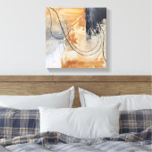 Originele Abstracte Gold Black Canvas afdrukken (Insitu (Slaapkamer))