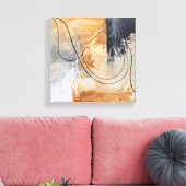 Originele Abstracte Gold Black Canvas afdrukken (Insitu (Woonkamer))