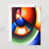Originele Abstracte kubistische kunst Briefkaart (Voorkant / Achterkant)